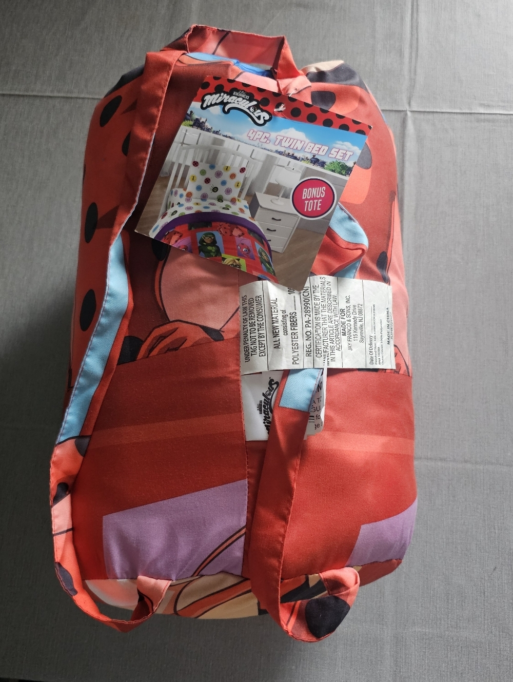 Miraculous Ladybug Bed In A Bag 4 Piece Twin Set Plus Tote
